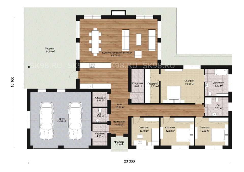 планировка дома ONE 221