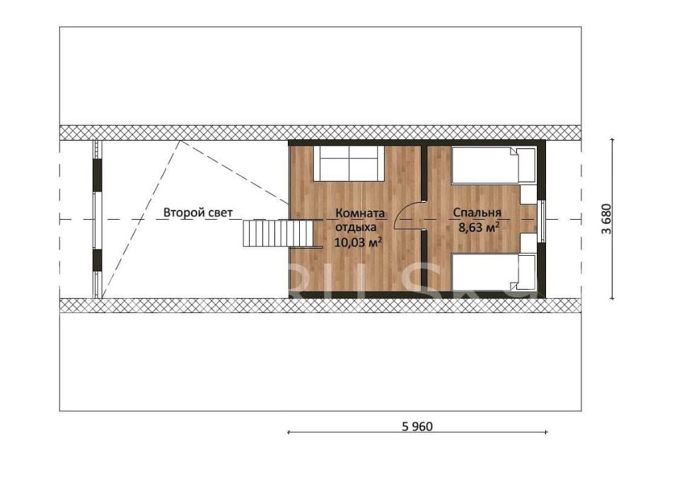 планировка дома LOFT 87
