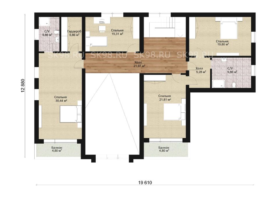 планировка дома TWO 344