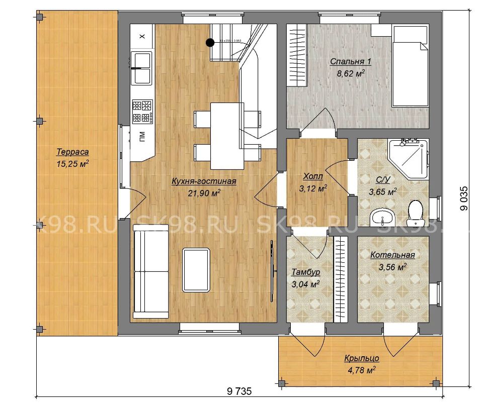 планировка дома TWO 88