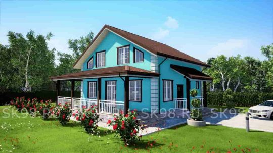 TWO 148 - проект дома с мансардой