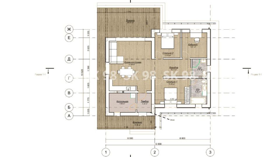 планировка дома ONE 98