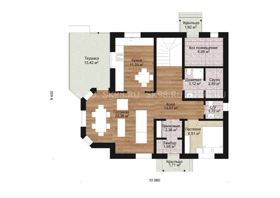 планировка дома TWO 129
