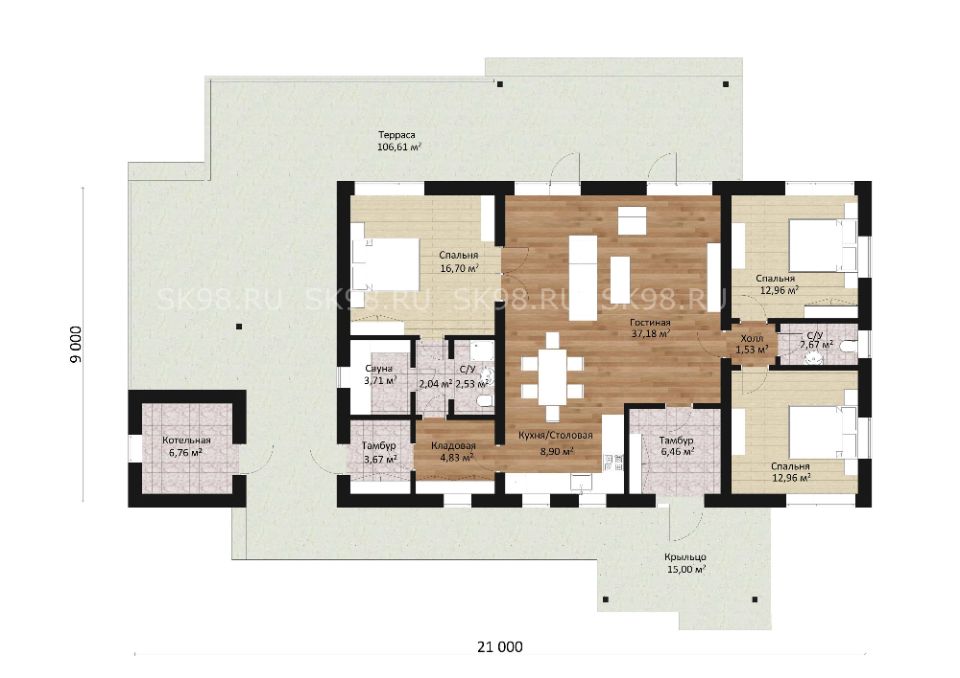 планировка дома ONE 123