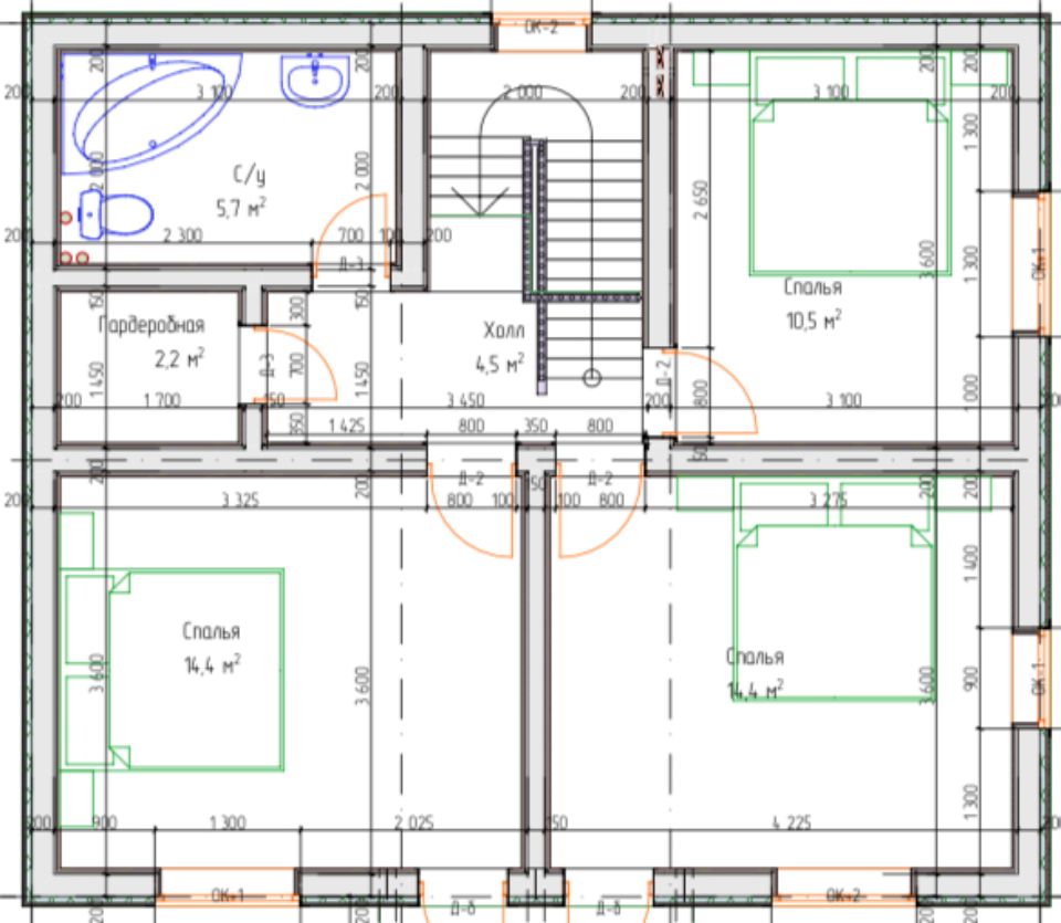 планировка дома TWO 121