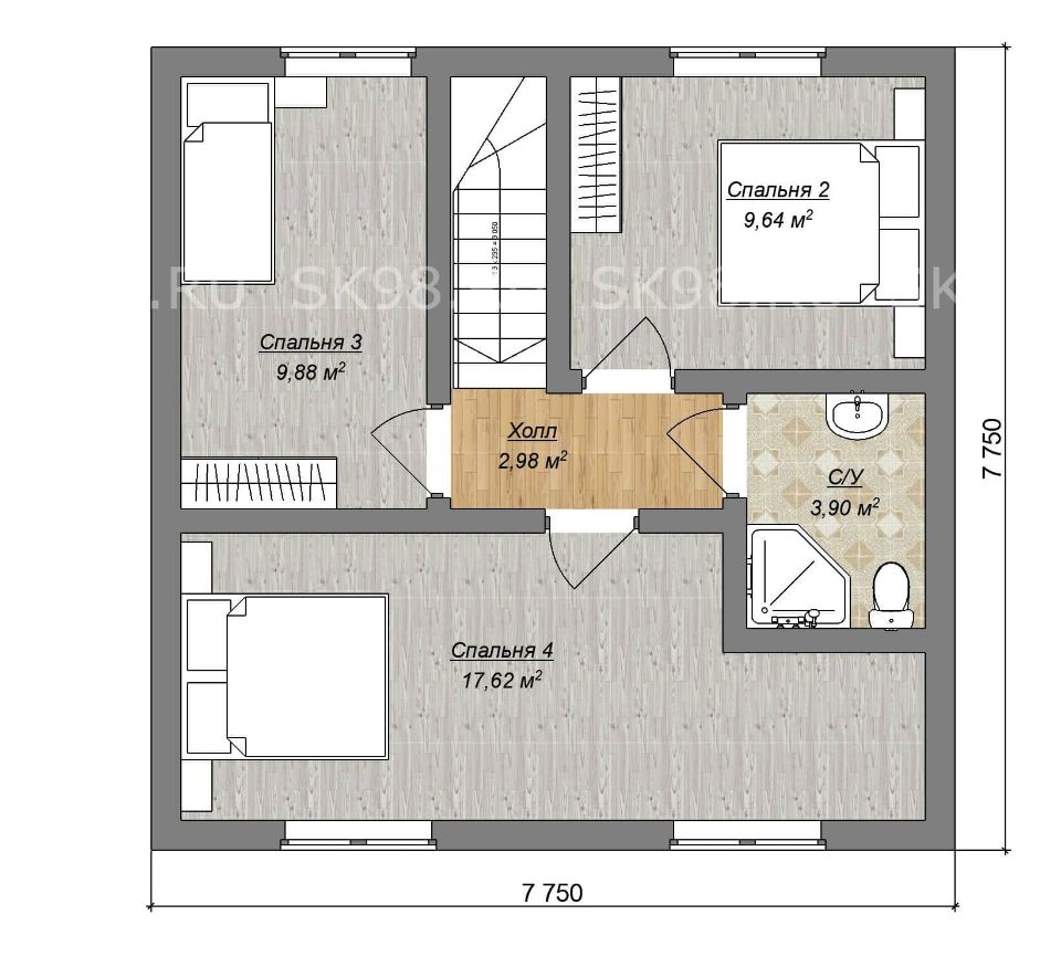 планировка дома TWO 88
