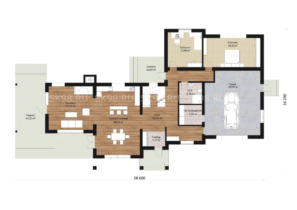 планировка дома TWO 312