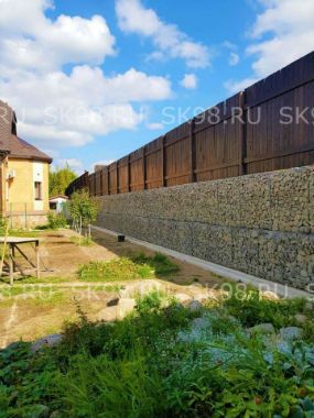 стена из габионов