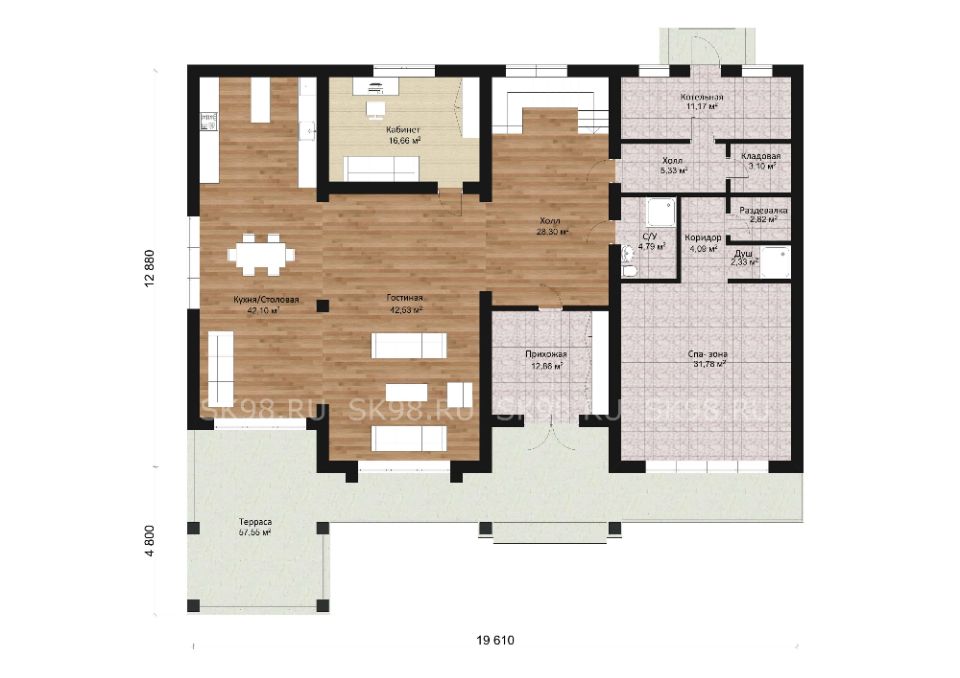 планировка дома TWO 344