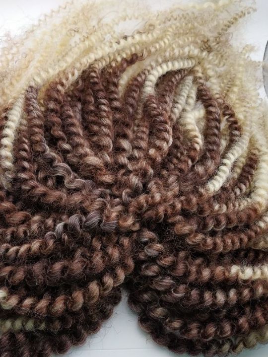 АФРОКудри коричневый в Блонд омбре