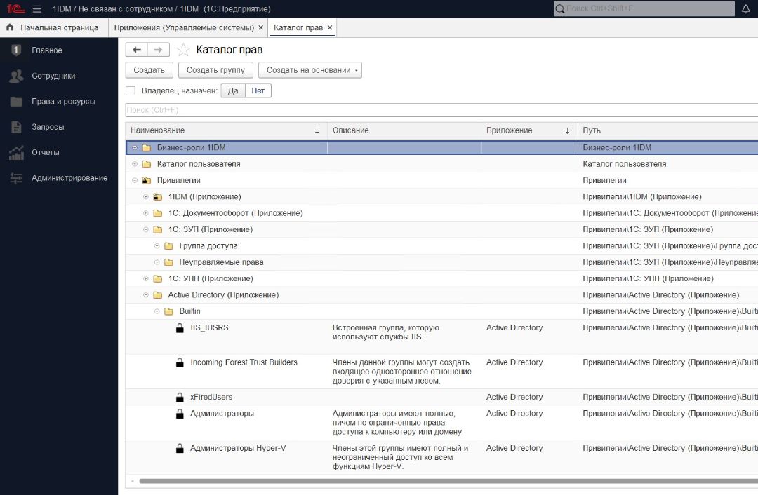 КАТАЛОГ ПРАВ