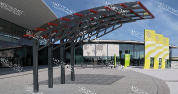 Консольный навес с фермами "ГАРАНТ"