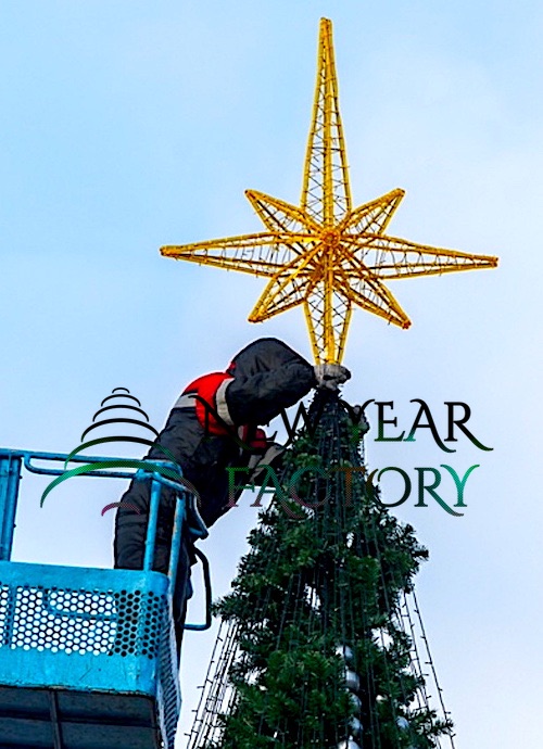 Световая макушка для уличной елки Роза Ветров