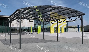 Арочный навес с фермами "ЭКОНОМ+"