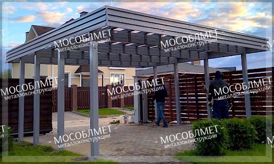 Прямой навес для автомобиля "ОЛИМП ПРЕМИУМ"