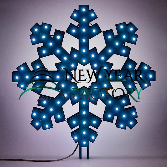 Световая макушка для уличных елок Снежинка