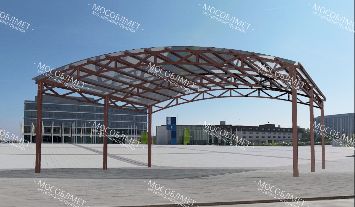 Арочный навес с фермами "ГРАНД"