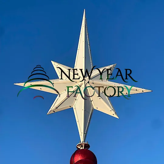 Световая макушка для уличных елок Роза ветров 3D