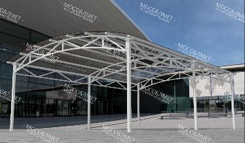 Арочный навес с фермами "ЭКОНОМ+"