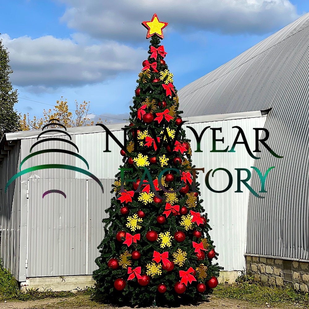 Большие банты для уличной елки