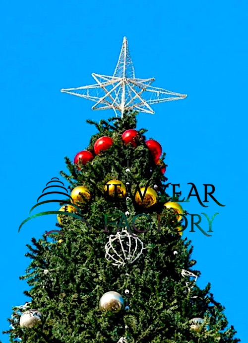 Световая макушка для уличной елки Роза Ветров