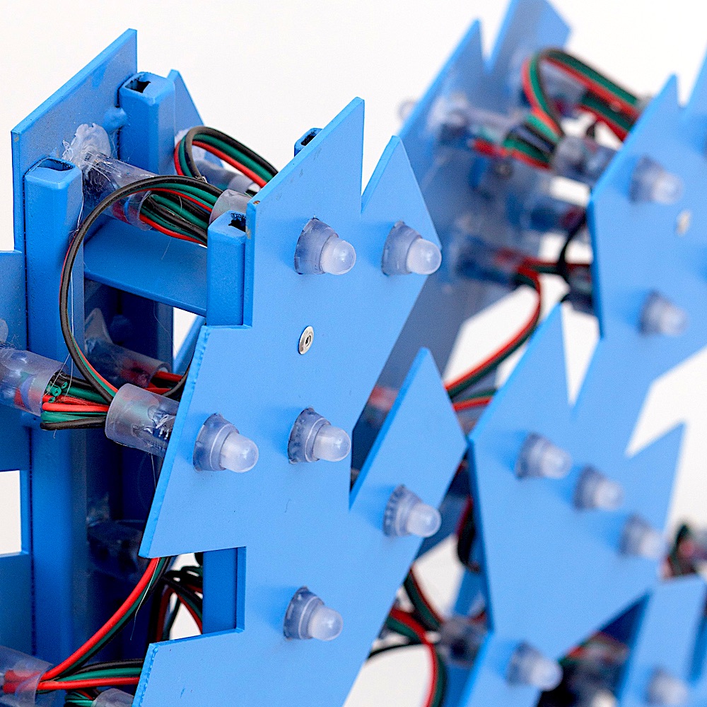 Световая макушка для уличной елки Снежинка