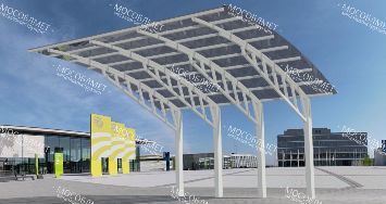 Консольный навес с фермами "ГАРАНТ"