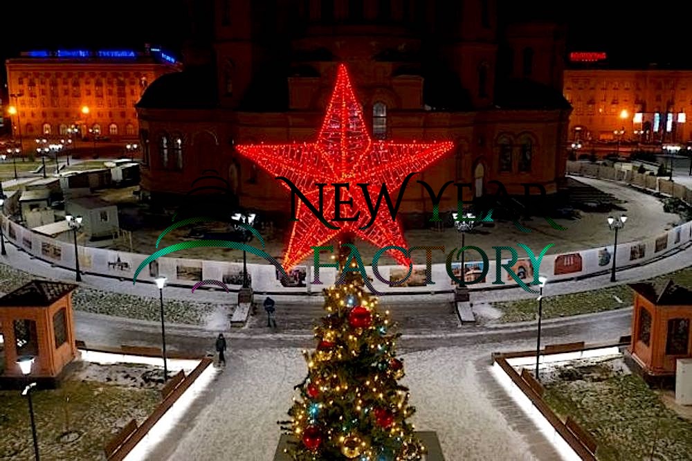 Световая макушка для уличной елки Кремлевская