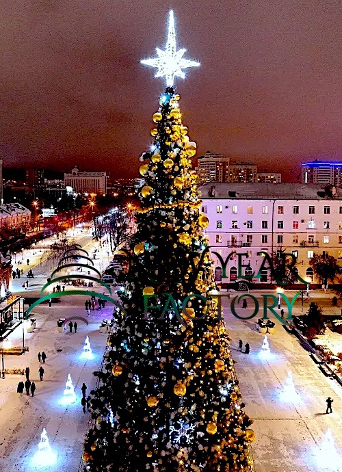 Световая макушка для уличной елки Роза Ветров