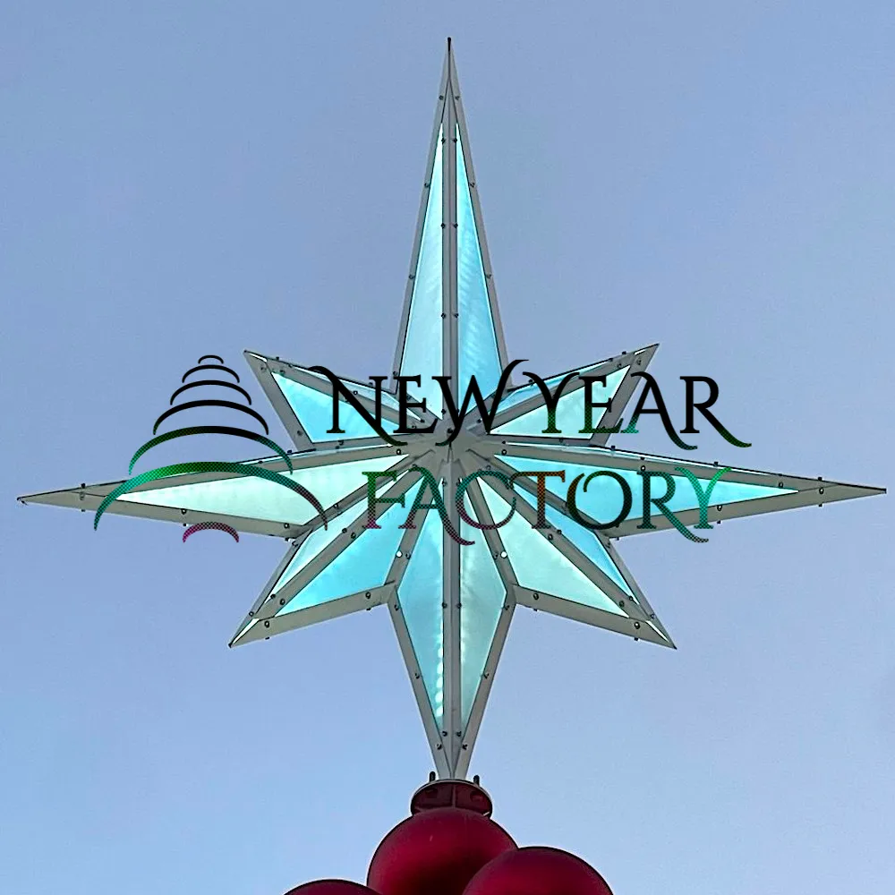 Световая макушка для уличной елки Роза ветров