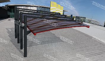 Консольный навес с дугами "КАСКАД-К"