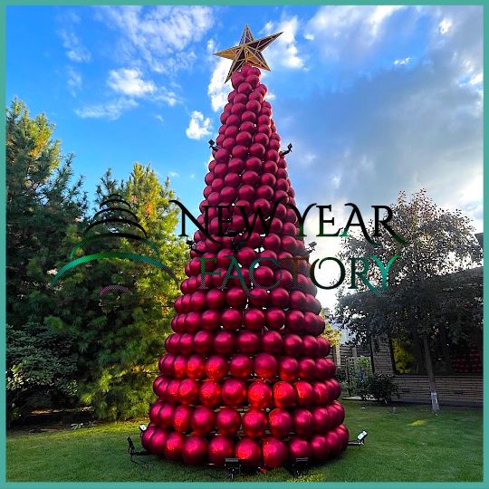 Каркасная елка "Магия шаров"