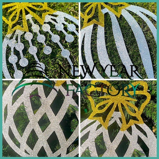 Елочная игрушка плоский шарик