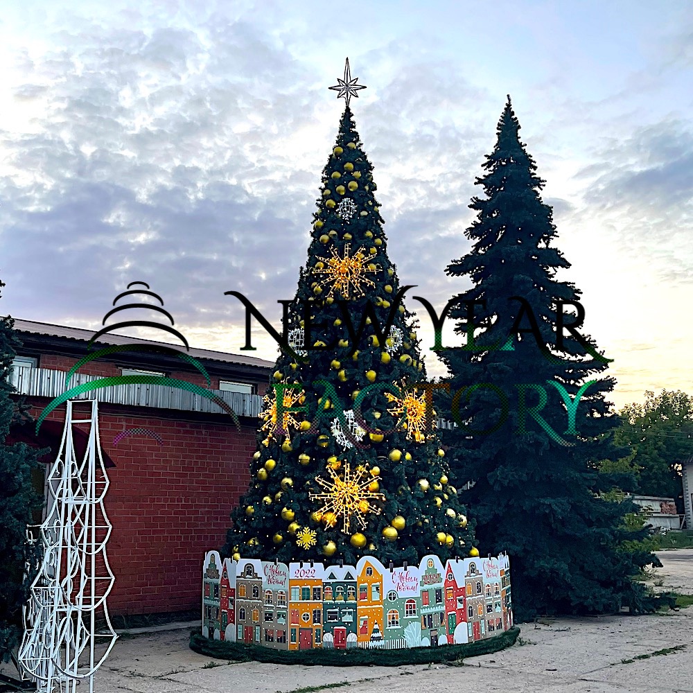 Уличная елка в комплекте с оформлением "Зимняя Сказка"