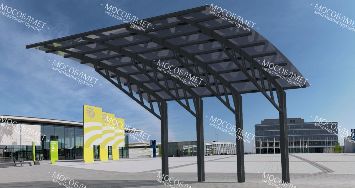 Консольный навес с фермами "ГАРАНТ"