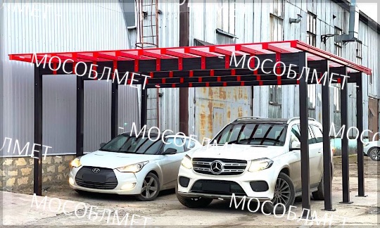 Прямой навес для автомобиля "ОЛИМП ПРЕМИУМ"