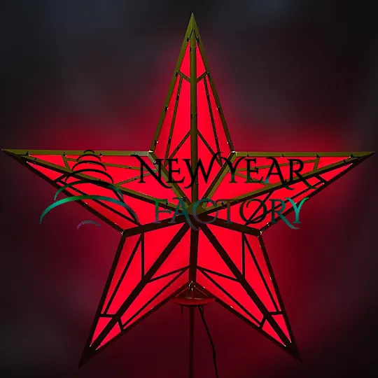 Световая макушка для уличных елок Кремлевская 3D