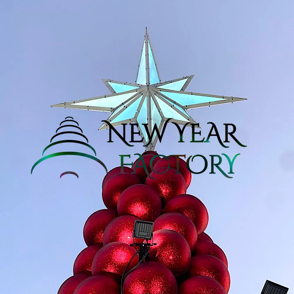 Световая макушка для уличной елки Роза ветров