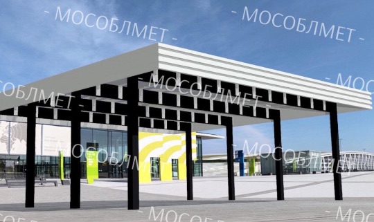 Прямой навес "ОЛИМП ПРЕМИУМ С РАМКОЙ"