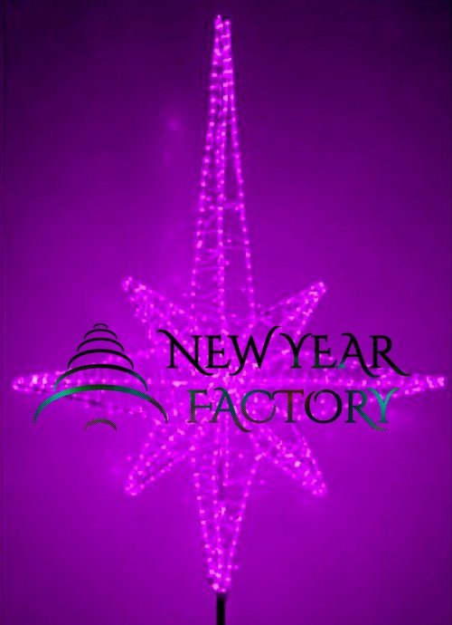 Световая макушка для уличной елки Роза Ветров