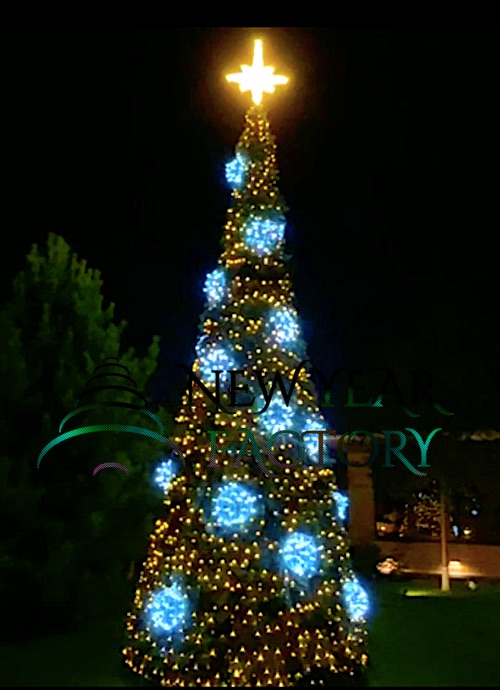 Световая макушка для уличной елки Роза Ветров