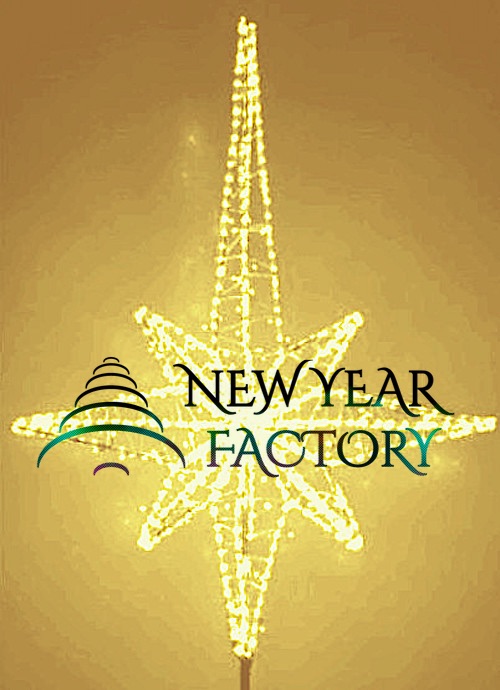 Световая макушка для уличной елки Роза Ветров