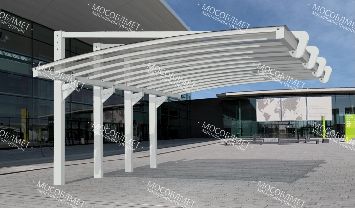 Консольный навес с дугами "КАСКАД-К"