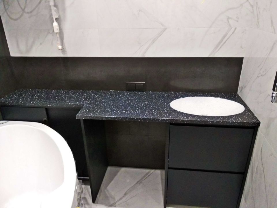 Столешница в ванную из искусственного камня