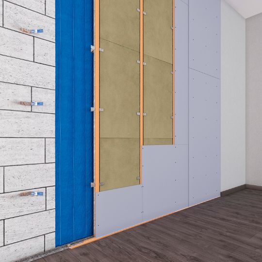 Каркасная система звукоизоляции потолка «Барклайн Барьер Мембрана 4К»