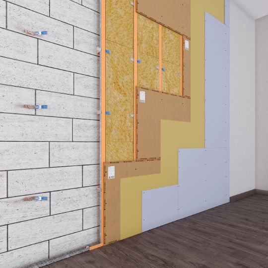 Каркасная система звукоизоляции стен «Барклайн Кварц Мембрана»