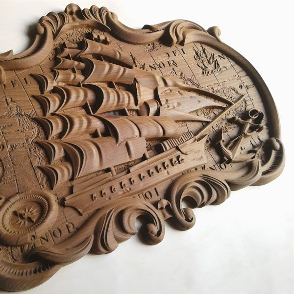 Фрезерная резка 3D панно