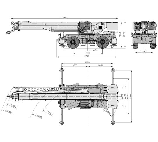 Sany SRC1100T габаритные размеры