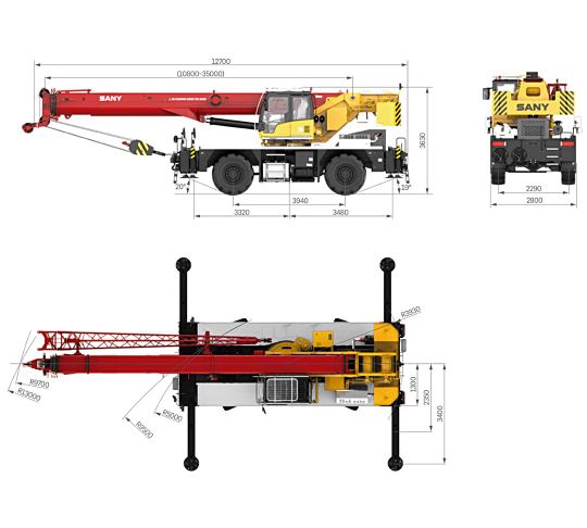 Sany SRC300T габаритные размеры