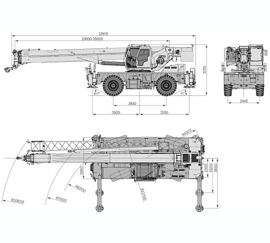 Sany SRC400T габаритные размеры